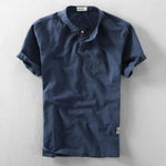 Men 2022 Summer Fashion Japan Style Solid Color