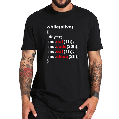 2022 While Alive  Programmer T shirt Live Eat Code