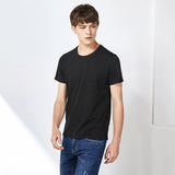 SEMIR 2022 summer cotton T shirts men 2021 simple o neck stretch