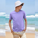 SEMIR 2022 summer cotton T shirts men 2021 simple o neck stretch