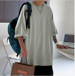 2022 Men's Solid Color Fashion T-shirt Short