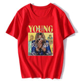 Young 2022 Thug Rapper Funny Print Men T-Shirt Top Graphic Simple