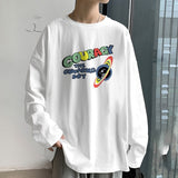 Men 2022 Long Sleeve T-shirts Printed O-neck Simple