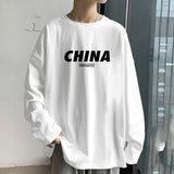 Men 2022 Long Sleeve T-shirts Printed O-neck Simple