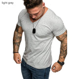 summer cotton 2022 T shirts men 2021 simple o neck stretch