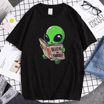 2022 Believe In Yourself Alien Is Reading Print Tshirt Man