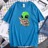 2022 Believe In Yourself Alien Is Reading Print Tshirt Man