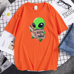 2022 Believe In Yourself Alien Is Reading Print Tshirt Man