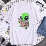 2022 Believe In Yourself Alien Is Reading Print Tshirt Man