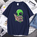 2022 Believe In Yourself Alien Is Reading Print Tshirt Man