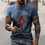 2022 3D Playing Cards Mens T Shirt New Summer