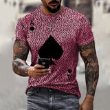 2022 3D Playing Cards Mens T Shirt New Summer