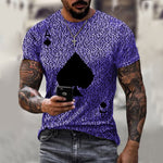 2022 3D Playing Cards Mens T Shirt New Summer