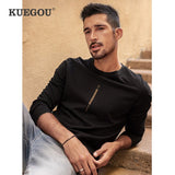 2022 KUEGOU 100% Cotton Clothing Men‘s T-shirt